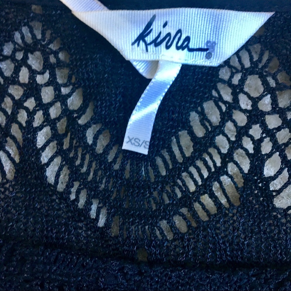 Kirra | Black Scallop Fringe Crop Top Size XS/S - Picture 5 of 5
